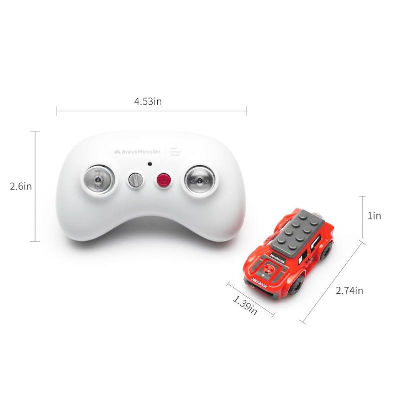 Micro RC Car 1:72 Full Proportional Mini Remote Control Racing Car Pink