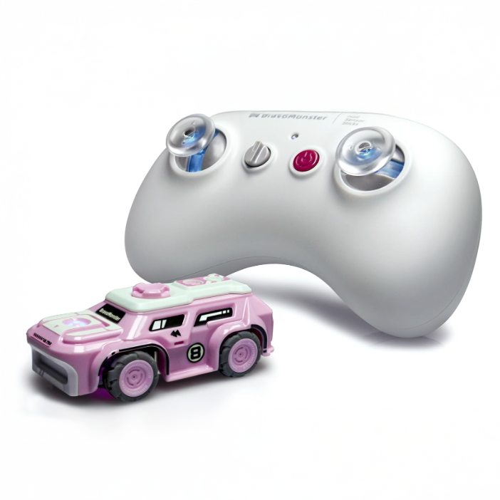 Micro RC Car 1:72 Full Proportional Mini Remote Control Racing Car Pink